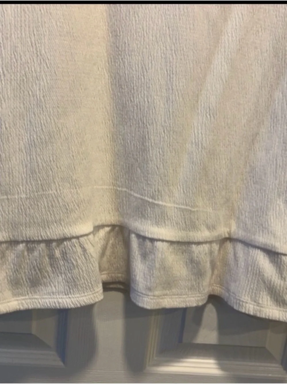 Michael Kors White Sleeveless Ruffle-Hem Tank